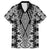 Aotearoa Tukutuku and Poutama Motif Classic Family Matching Off Shoulder Short Dress and Hawaiian Shirt