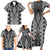 Aotearoa Tukutuku and Poutama Motif Classic Family Matching Short Sleeve Bodycon Dress and Hawaiian Shirt