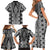 Aotearoa Tukutuku and Poutama Motif Classic Family Matching Short Sleeve Bodycon Dress and Hawaiian Shirt