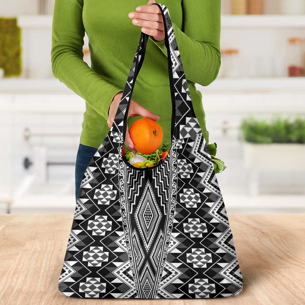 Aotearoa Tukutuku and Poutama Motif Classic Grocery Bag LT03 - Polynesian Pride
