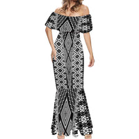 Aotearoa Tukutuku and Poutama Motif Classic Mermaid Dress LT03 - Polynesian Pride