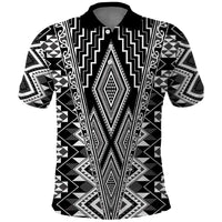Aotearoa Tukutuku and Poutama Motif Classic Polo Shirt LT03 Gray - Polynesian Pride