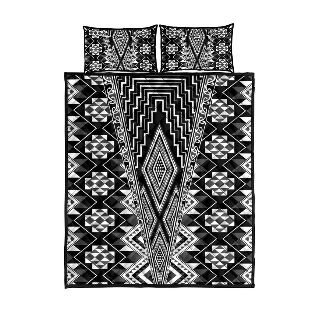 Aotearoa Tukutuku and Poutama Motif Classic Quilt Bed Set LT03 - Polynesian Pride