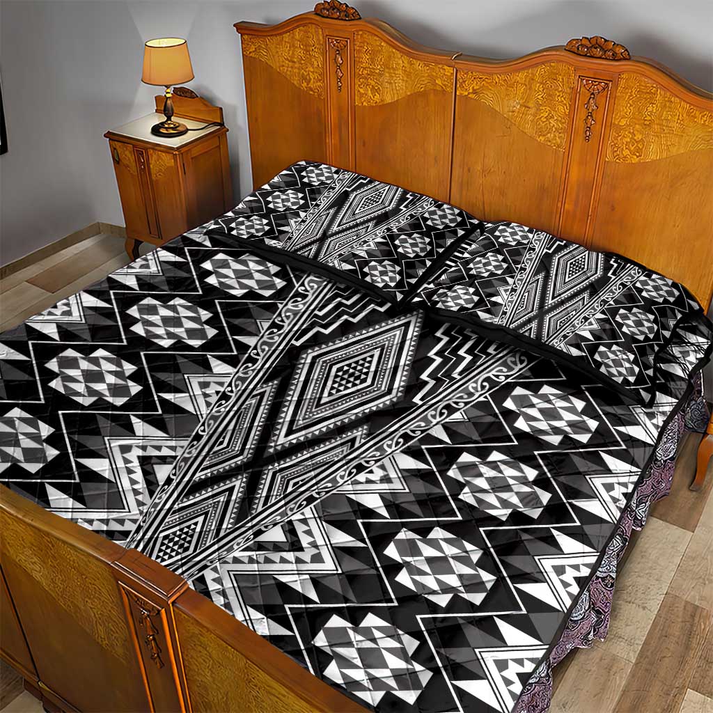Aotearoa Tukutuku and Poutama Motif Classic Quilt Bed Set LT03 - Polynesian Pride