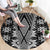 Aotearoa Tukutuku and Poutama Motif Classic Round Carpet