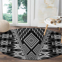 Aotearoa Tukutuku and Poutama Motif Classic Round Carpet LT03 - Polynesian Pride