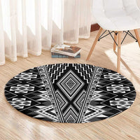 Aotearoa Tukutuku and Poutama Motif Classic Round Carpet LT03 - Polynesian Pride
