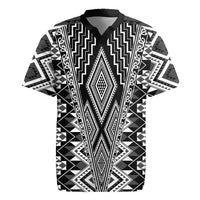 Aotearoa Tukutuku and Poutama Motif Classic Rugby Jersey LT03 Gray - Polynesian Pride