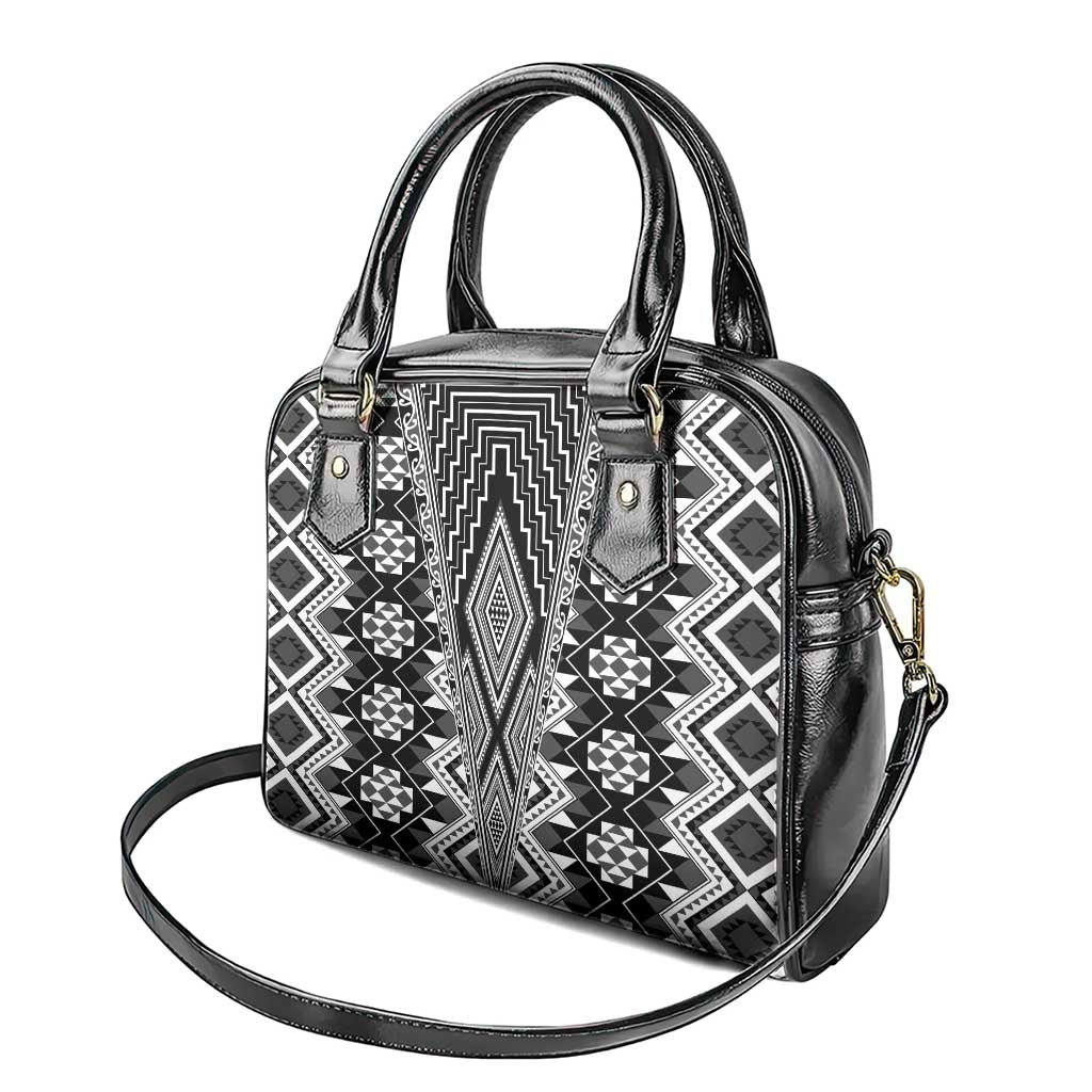 Aotearoa Tukutuku and Poutama Motif Classic Shoulder Handbag LT03 - Polynesian Pride