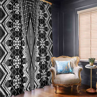 Aotearoa Tukutuku and Poutama Motif Classic Window Curtain LT03 - Polynesian Pride