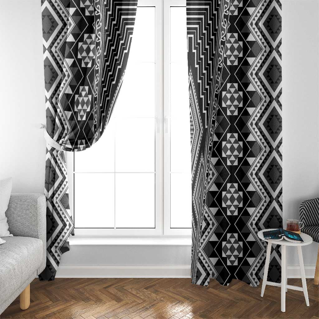 Aotearoa Tukutuku and Poutama Motif Classic Window Curtain LT03 - Polynesian Pride