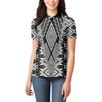 Aotearoa Tukutuku and Poutama Motif Classic Women Polo Shirt LT03 - Polynesian Pride