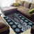 Blue Aotearoa Tukutuku and Poutama Motif Area Rug