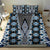 Blue Aotearoa Tukutuku and Poutama Motif Bedding Set