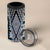 Blue Aotearoa Tukutuku and Poutama Motif 4 in 1 Can Cooler Tumbler