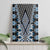 Blue Aotearoa Tukutuku and Poutama Motif Canvas Wall Art