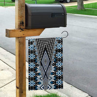 Blue Aotearoa Tukutuku and Poutama Motif Garden Flag LT03 - Polynesian Pride