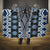 Blue Aotearoa Tukutuku and Poutama Motif Hooded Blanket