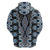 Blue Aotearoa Tukutuku and Poutama Motif Hoodie