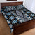 Blue Aotearoa Tukutuku and Poutama Motif Quilt Bed Set