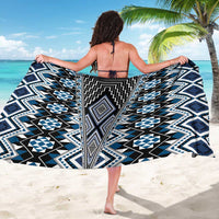 Blue Aotearoa Tukutuku and Poutama Motif Sarong LT03 - Polynesian Pride