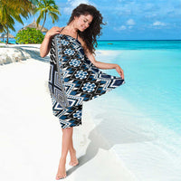 Blue Aotearoa Tukutuku and Poutama Motif Sarong LT03 - Polynesian Pride