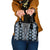 Blue Aotearoa Tukutuku and Poutama Motif Shoulder Handbag