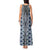 Blue Aotearoa Tukutuku and Poutama Motif Tank Maxi Dress