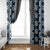 Blue Aotearoa Tukutuku and Poutama Motif Window Curtain