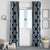 Blue Aotearoa Tukutuku and Poutama Motif Window Curtain