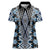 Blue Aotearoa Tukutuku and Poutama Motif Women Polo Shirt