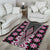 Pink Aotearoa Tukutuku and Poutama Motif Area Rug