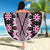 Pink Aotearoa Tukutuku and Poutama Motif Beach Blanket