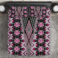 Pink Aotearoa Tukutuku and Poutama Motif Bedding Set LT03 Pink - Polynesian Pride
