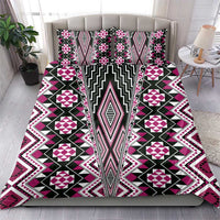 Pink Aotearoa Tukutuku and Poutama Motif Bedding Set LT03 - Polynesian Pride