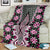 Pink Aotearoa Tukutuku and Poutama Motif Blanket