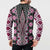 Pink Aotearoa Tukutuku and Poutama Motif Button Sweatshirt