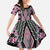 Pink Aotearoa Tukutuku and Poutama Motif Family Matching Mermaid Dress and Hawaiian Shirt