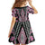 Pink Aotearoa Tukutuku and Poutama Motif Family Matching Mermaid Dress and Hawaiian Shirt