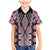 Pink Aotearoa Tukutuku and Poutama Motif Family Matching Mermaid Dress and Hawaiian Shirt