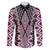 Pink Aotearoa Tukutuku and Poutama Motif Family Matching Puletasi and Hawaiian Shirt