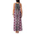 Pink Aotearoa Tukutuku and Poutama Motif Family Matching Tank Maxi Dress and Hawaiian Shirt