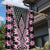 Pink Aotearoa Tukutuku and Poutama Motif Garden Flag