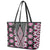 Pink Aotearoa Tukutuku and Poutama Motif Leather Tote Bag