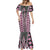 Pink Aotearoa Tukutuku and Poutama Motif Mermaid Dress