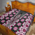 Pink Aotearoa Tukutuku and Poutama Motif Quilt