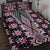 Pink Aotearoa Tukutuku and Poutama Motif Quilt Bed Set