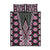 Pink Aotearoa Tukutuku and Poutama Motif Quilt Bed Set