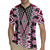 Pink Aotearoa Tukutuku and Poutama Motif Rugby Jersey