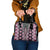 Pink Aotearoa Tukutuku and Poutama Motif Shoulder Handbag